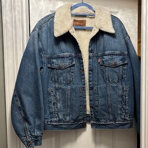 Levi's Blue Denim Sherpa lined Jacket